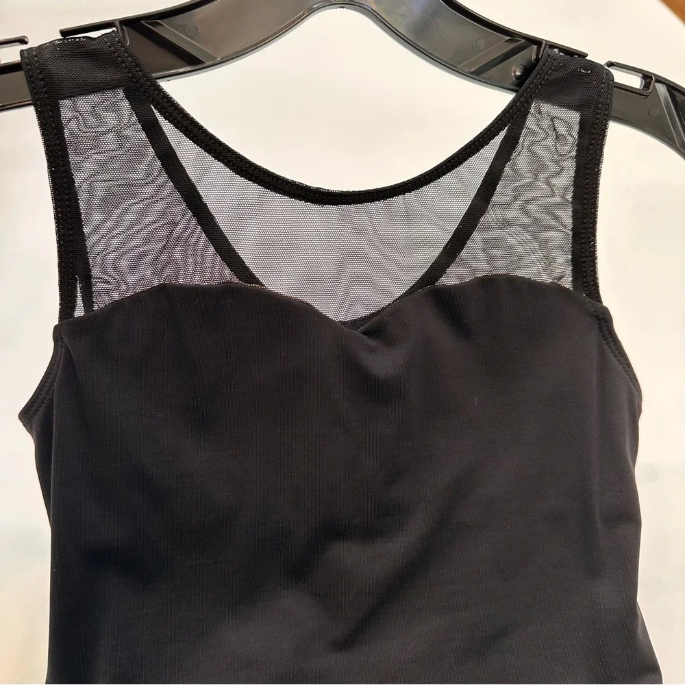 Motionwear Black Layered Kids Figure Skating Dance Dress Size Large (12-14)